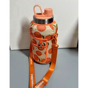 Juggy Water Bottle Peach Edition with lid, strap and straw 73 oz Hydro Jug